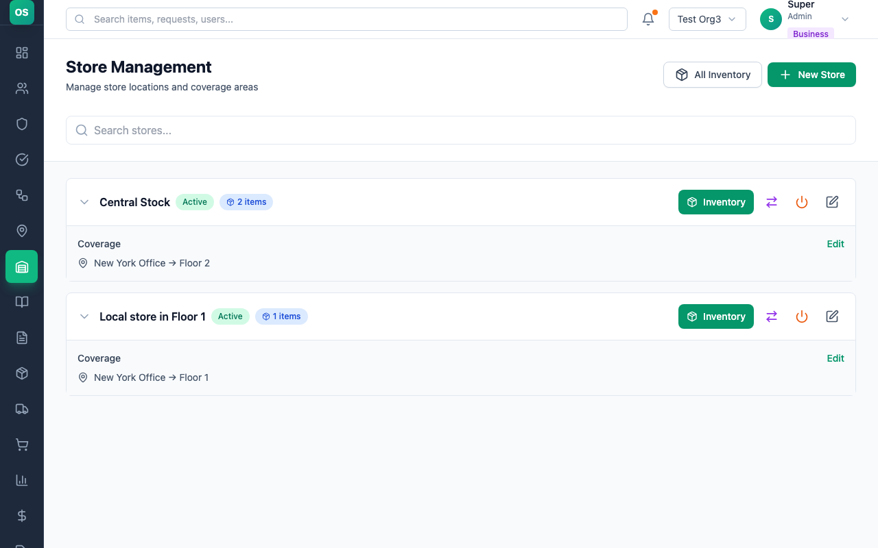 Store inventory view