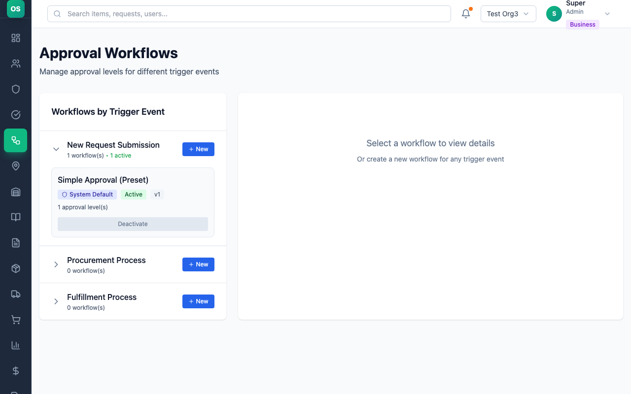Workflow configuration